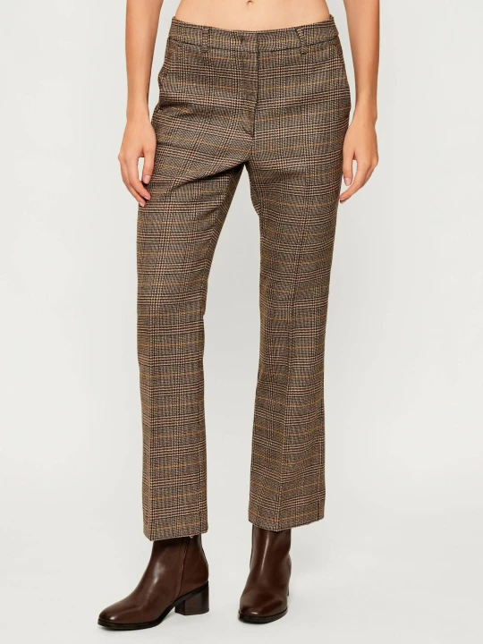 Zdjęcie produktu Weekend MaxMara Wełniane spodnie BACO | Straight fit brązowy