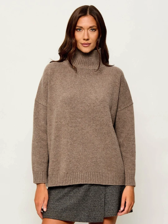 Zdjęcie produktu Weekend MaxMara Wełniany golf Wkdborgia | Oversize fit beżowy