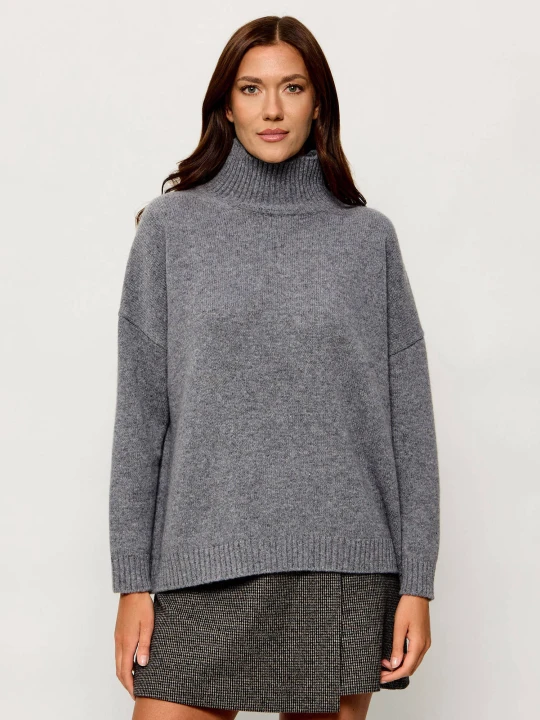 Zdjęcie produktu Weekend MaxMara Wełniany golf Wkdborgia | Oversize fit szary