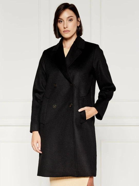Zdjęcie produktu Weekend MaxMara Wełniany płaszcz MAIORCA czarny