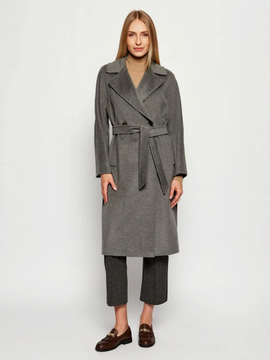 Zdjęcie produktu Weekend MaxMara Wełniany płaszcz RESINA szary