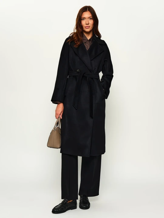 Zdjęcie produktu Weekend MaxMara Wełniany płaszcz Wkdresina czarny