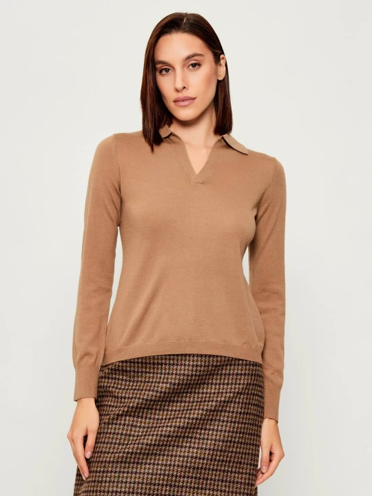 Zdjęcie produktu Weekend MaxMara Wełniany sweter CAPPA | Regular Fit | z dodatkiem kaszmiru camel