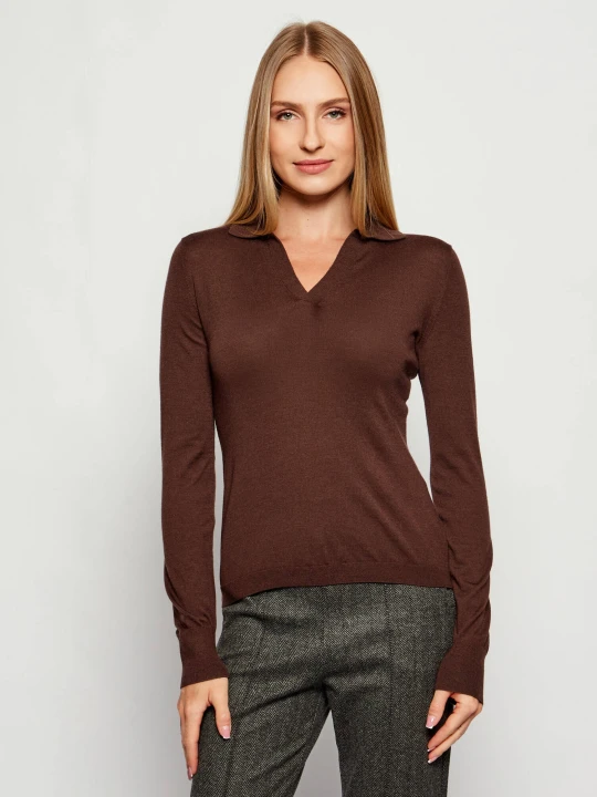 Zdjęcie produktu Weekend MaxMara Wełniany sweter CAPPA | Regular Fit | z dodatkiem kaszmiru brązowy