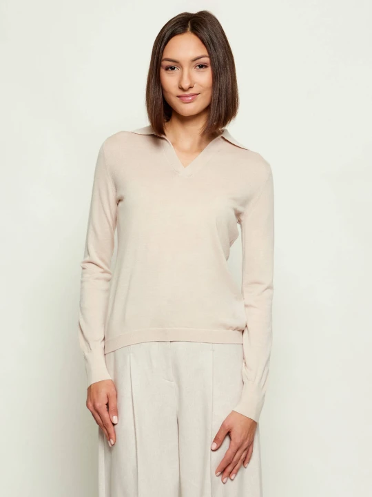 Zdjęcie produktu Weekend MaxMara Wełniany sweter CAPPA | Regular Fit | z dodatkiem kaszmiru beżowy