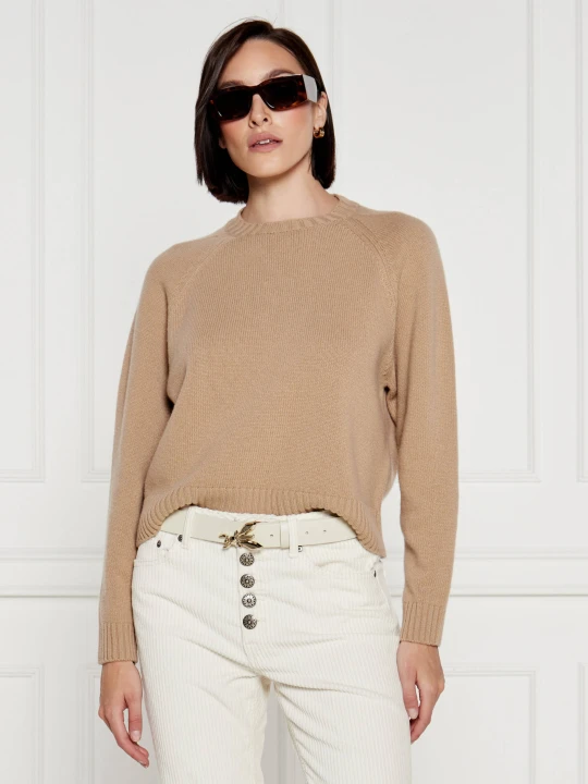 Zdjęcie produktu Weekend MaxMara Wełniany sweter Gabbia | Regular Fit camel