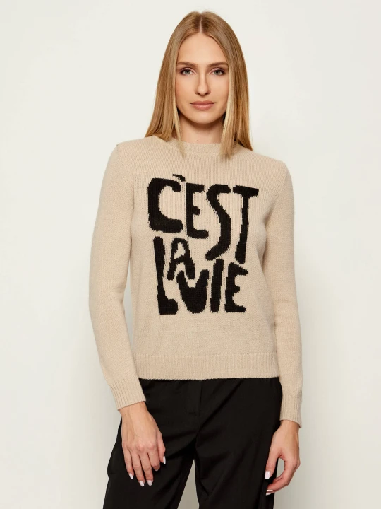 Zdjęcie produktu Weekend MaxMara Wełniany sweter NITRA | Regular Fit beżowy