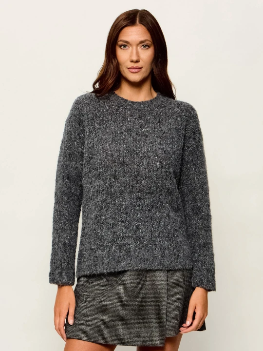 Zdjęcie produktu Weekend MaxMara Wełniany sweter Wkdhobby | Relaxed fit szary