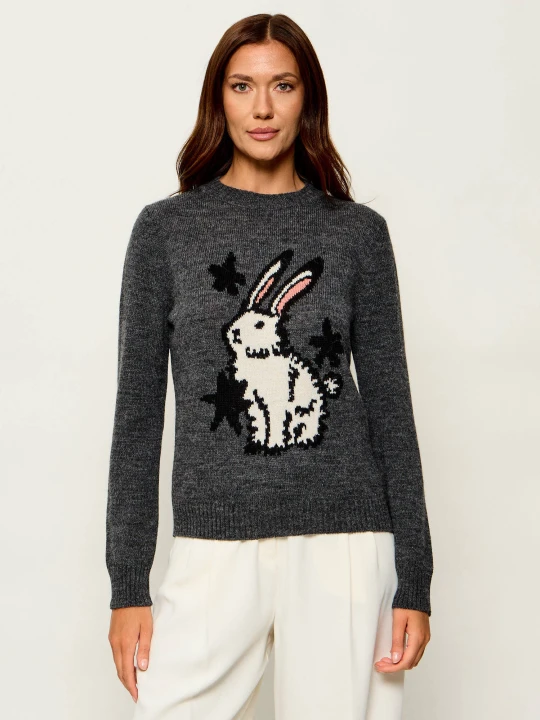 Zdjęcie produktu Weekend MaxMara Wełniany sweter Wkdnitra | Regular Fit grafitowy