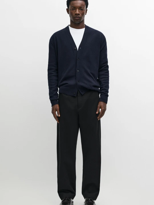 Zdjęcie produktu Wełniany Kardigan Na Guziki - Ciemnomorski - Massimo Dutti - Male
