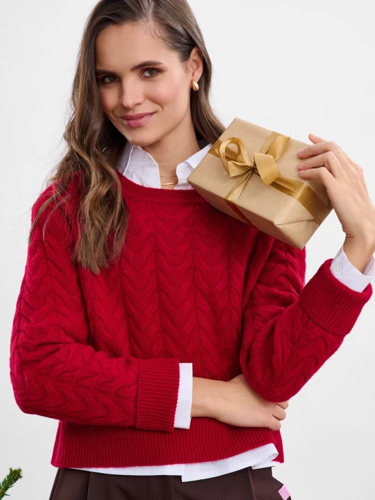Zdjęcie produktu Wełniany sweter Cranberry Wine XS