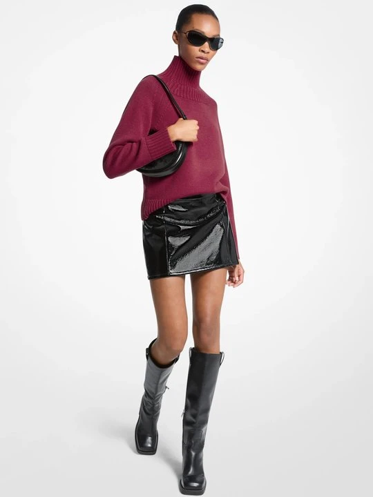 Zdjęcie produktu Wełniany sweter z golfem Michael Kors OXBLOOD (Czerwony)