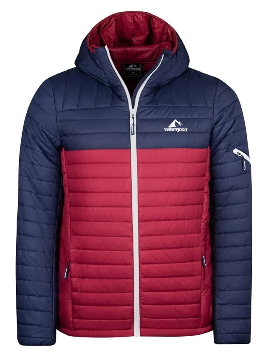Zdjęcie produktu Westfjord Kurtka pikowana "Hekla" w kolorze czerwono-granatowym rozmiar: 4XL