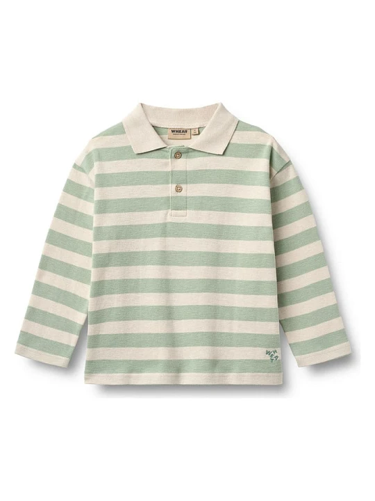 Zdjęcie produktu Wheat Koszulka polo "Fred" w kolorze beżowo-zielonym rozmiar: 122