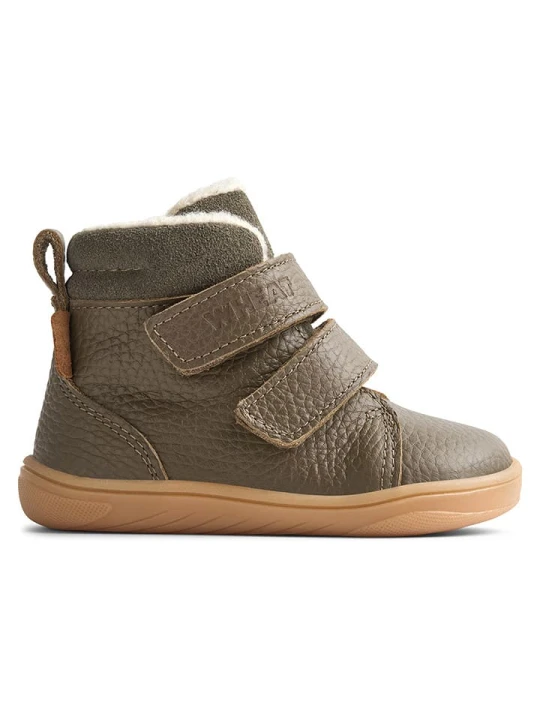 Zdjęcie produktu Wheat Skórzane botki zimowe w kolorze khaki rozmiar: 25