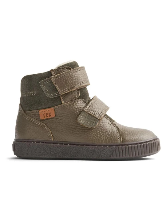 Zdjęcie produktu Wheat Skórzane botki zimowe w kolorze khaki rozmiar: 32