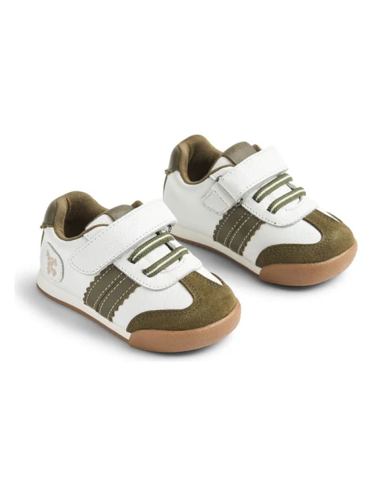 Zdjęcie produktu Wheat Skórzane sneakersy "Spectra" w kolorze biało-oliwkowym rozmiar: 28