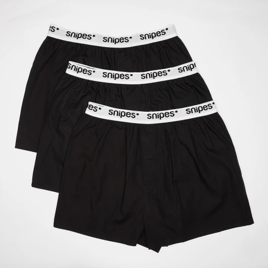 Zdjęcie produktu 3 PACK - White Tape Woven Boxershorts SNIPES czarny