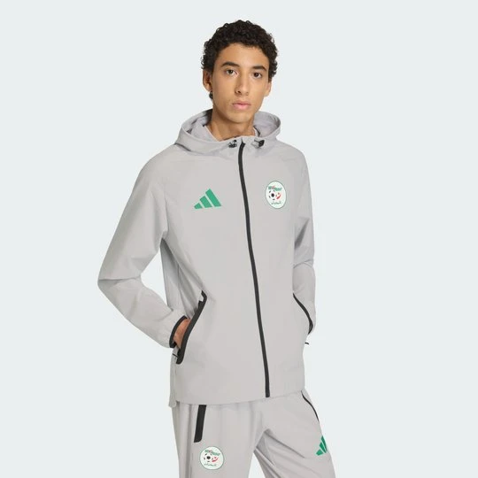Zdjęcie produktu Wiatrówka Algieria Tiro Tech Full Zip Adidas Team Light Grey