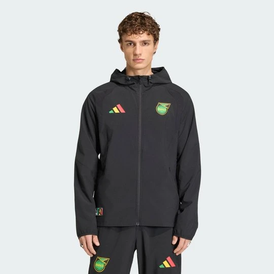 Zdjęcie produktu Wiatrówka Jamajka x Bob Marley Tiro Travel z suwakiem na całej długości Adidas czarny