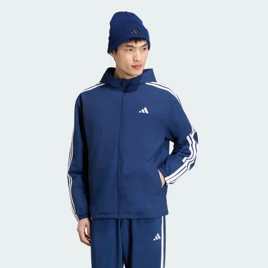 Zdjęcie produktu Wiatrówka płócienna z 3 paskami Essentials Adidas