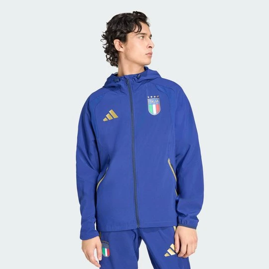 Zdjęcie produktu Wiatrówka Włochy Tiro Travel z suwakiem na całej długości Adidas Victory Blue