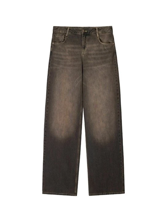 Zdjęcie produktu Wide leg Bershka ciemnoszary melanż