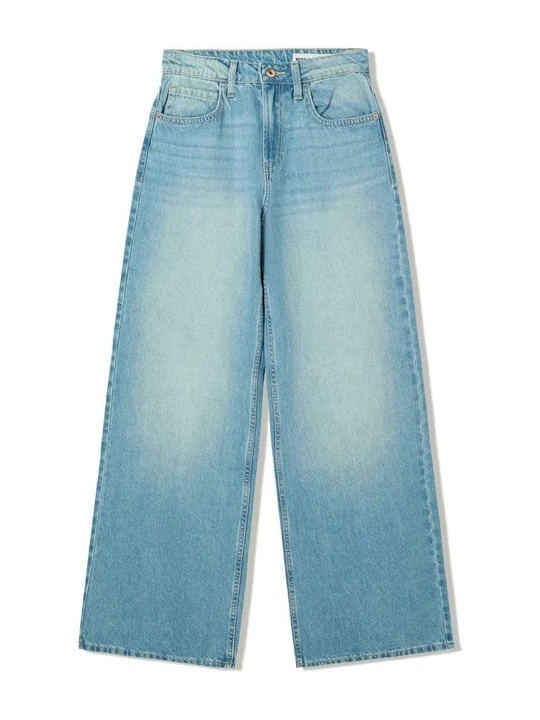 Zdjęcie produktu Wide leg Bershka niebieski denim