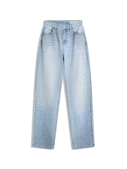 Zdjęcie produktu Wide leg Bershka jasnoniebieski denim