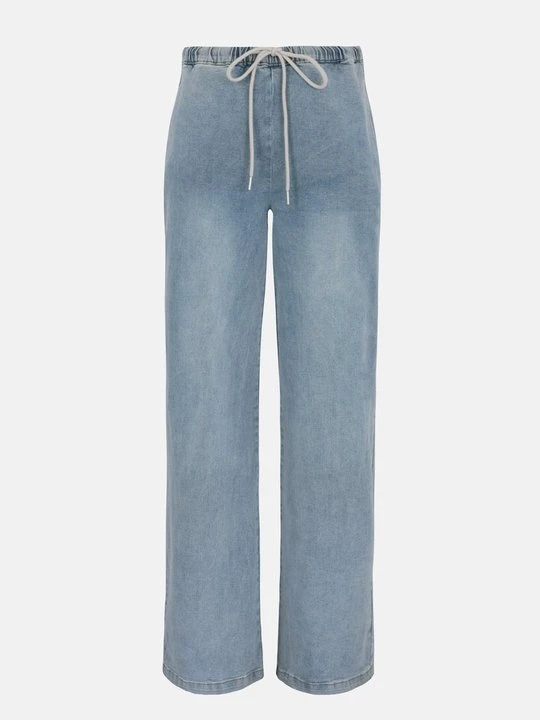 Zdjęcie produktu Wide leg Even&Odd Tall By Zalando niebieski denim