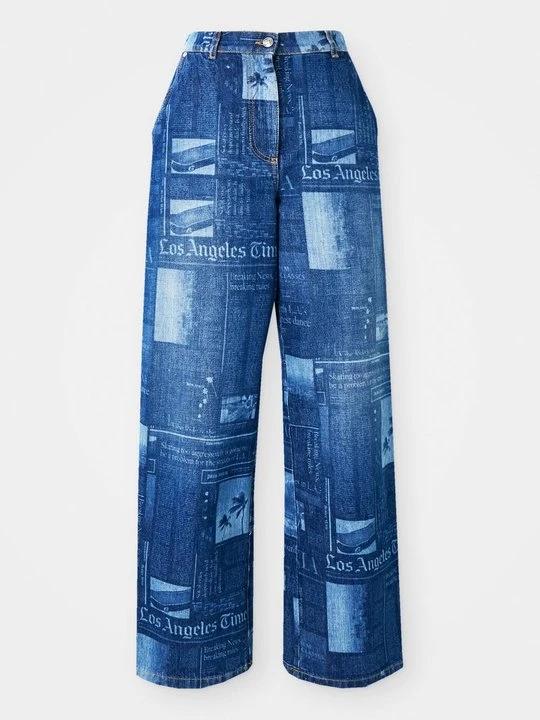 Zdjęcie produktu Wide leg Palm Angels niebieski denim