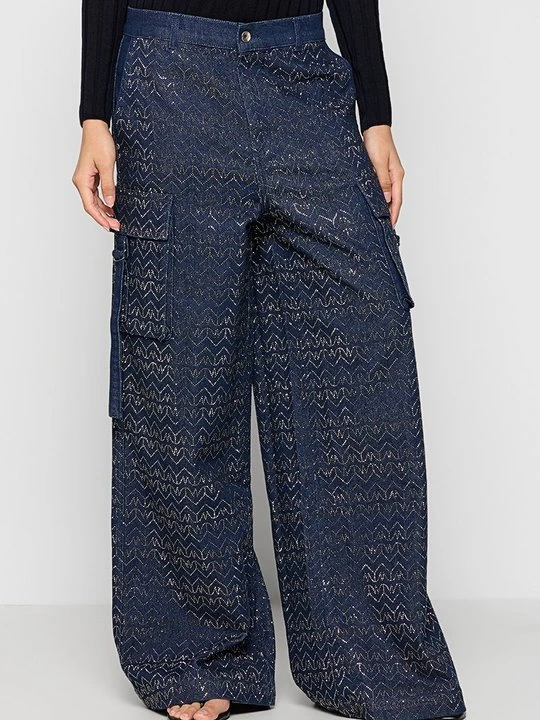 Zdjęcie produktu Wide leg Patrizia Pepe srebrny