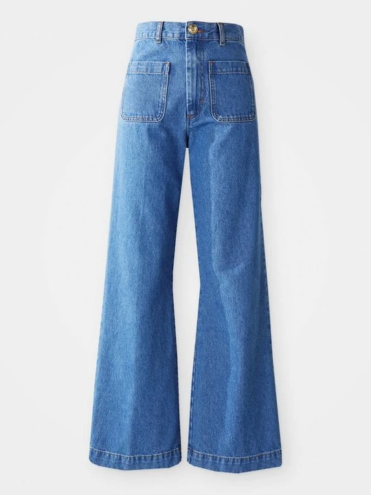 Zdjęcie produktu Wide leg Sandro niebieski