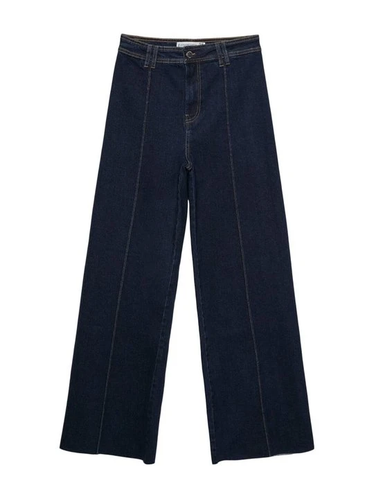 Zdjęcie produktu Wide leg Stradivarius granatowy
