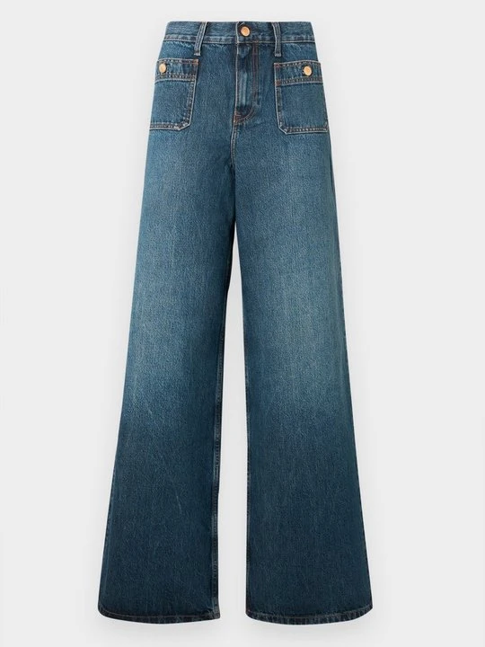 Zdjęcie produktu Wide leg Tommy Hilfiger ciemnoniebieski