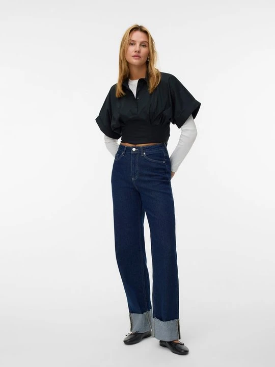 Zdjęcie produktu Wide leg Vero Moda ciemnoniebieski
