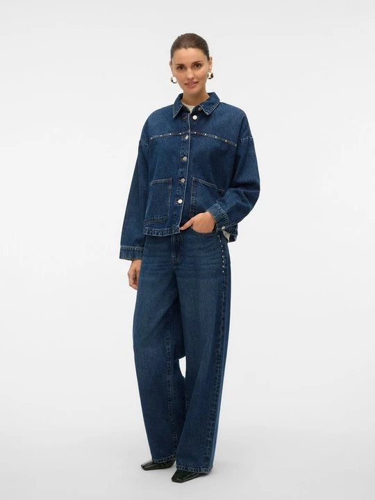 Zdjęcie produktu Wide leg Vero Moda ciemnoniebieski