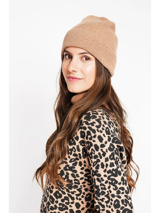 Zdjęcie produktu William de Faye Czapka beanie w kolorze karmelowym rozmiar: onesize