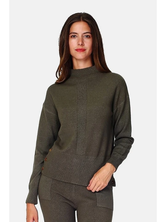 Zdjęcie produktu William de Faye Sweter w kolorze khaki rozmiar: 42