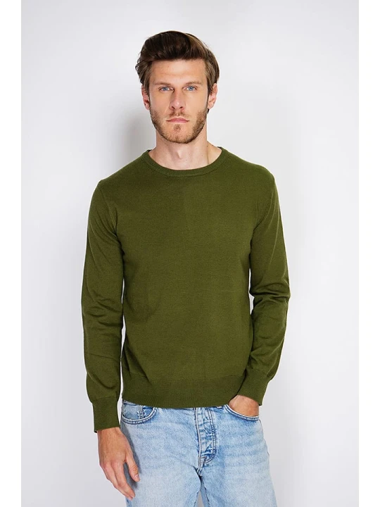 Zdjęcie produktu William de Faye Sweter w kolorze khaki rozmiar: 50
