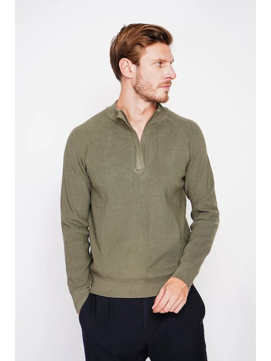 Zdjęcie produktu William de Faye Sweter w kolorze khaki rozmiar: 46