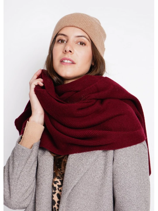 Zdjęcie produktu William de Faye Szal w kolorze bordowym rozmiar: onesize