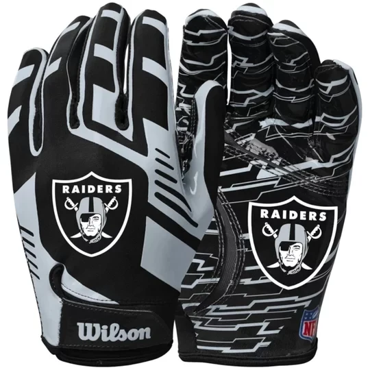 Zdjęcie produktu Wilson NFL Stretch Fit Receivers Gloves WTF9326LV, Męskie, Czarne, rękawiczki, poliester, rozmiar: One size