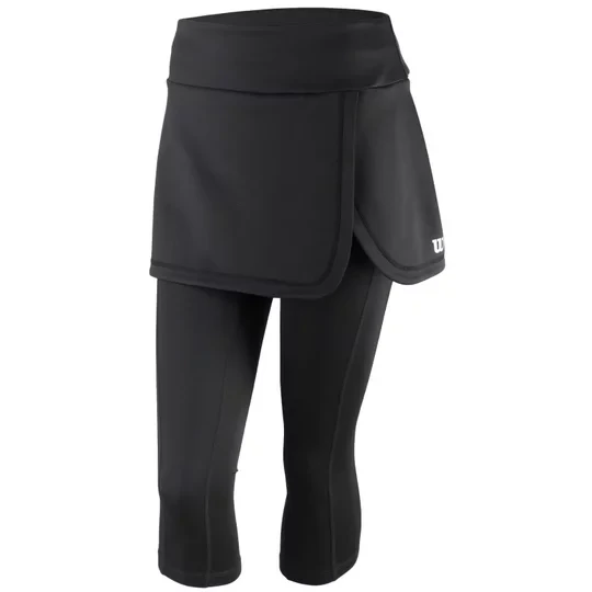 Zdjęcie produktu Wilson W Capri Skort IV Leggings WRA791901, Damskie, Czarne, leginsy, poliester, rozmiar: XS