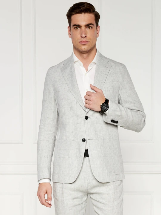Zdjęcie produktu Windsor Lniana marynarka Giro | Shaped fit szary