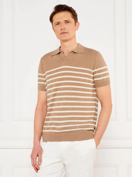 Zdjęcie produktu Windsor Lniane polo 13 Lindo-PF | Regular Fit beżowy
