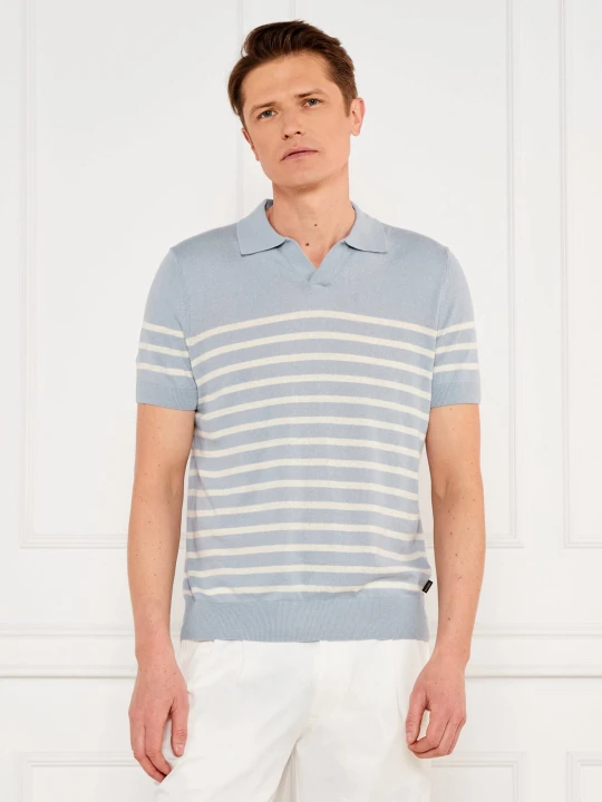 Zdjęcie produktu Windsor Lniane polo 13 Lindo-PF | Regular Fit błękitny