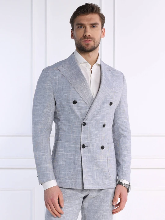 Zdjęcie produktu Windsor Marynarka 13 Satino2 | Shaped fit | z dodatkiem wełny niebieski