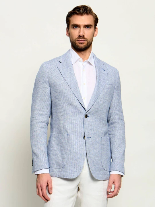 Zdjęcie produktu Windsor Marynarka Giro | Slim Fit | z dodatkiem lnu błękitny