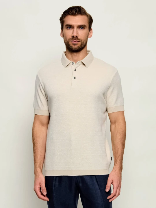 Zdjęcie produktu Windsor Polo Tulio-P | Regular Fit | z dodatkiem lnu beżowy